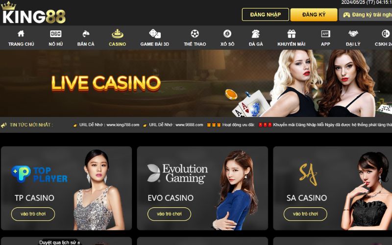 Sảnh cược live casino cùng các dealers lôi cuốn